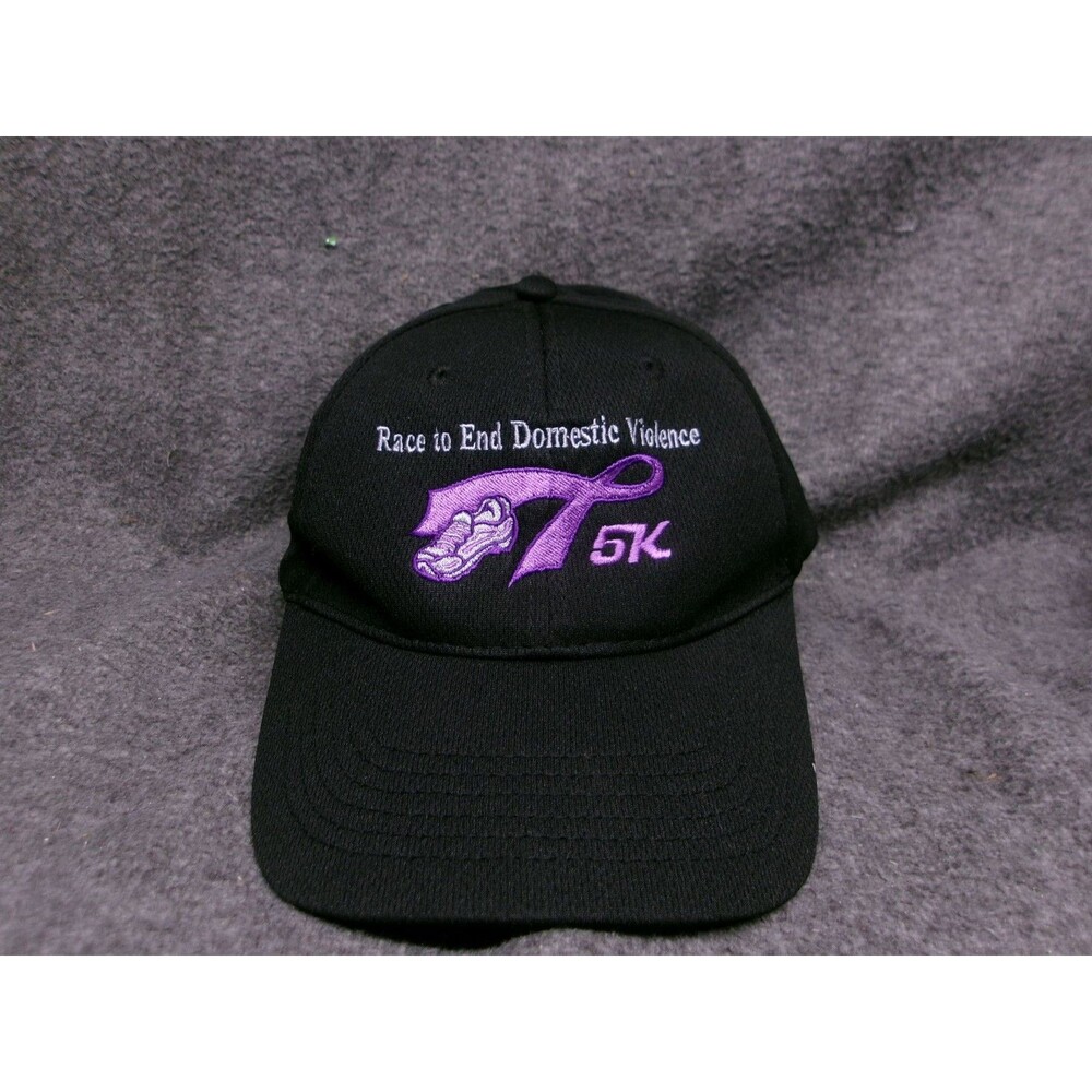 Hat Cap Strap Back Adjustable Men Race to End Domestic Violence 5K Black